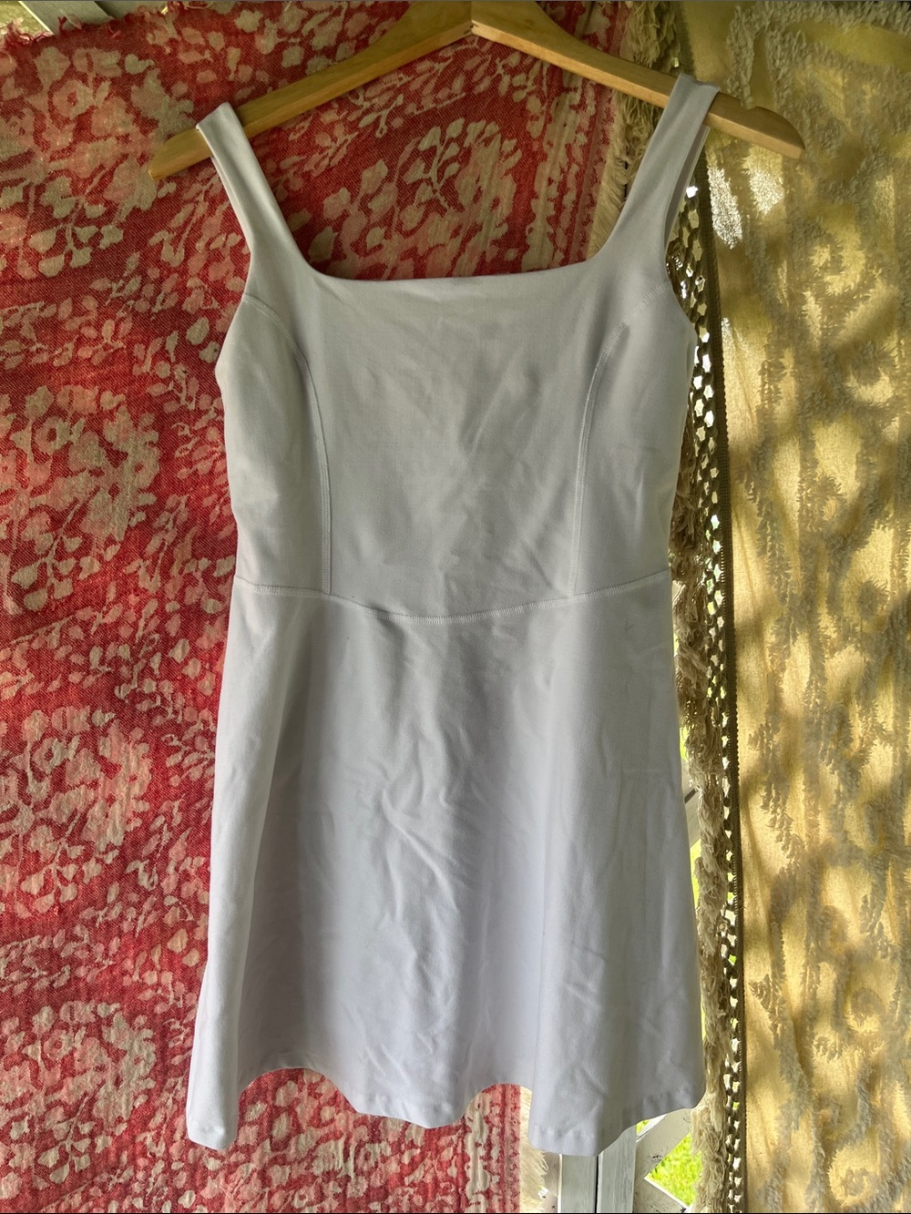 Beyond Yoga White Sleeveless A-Line Dress